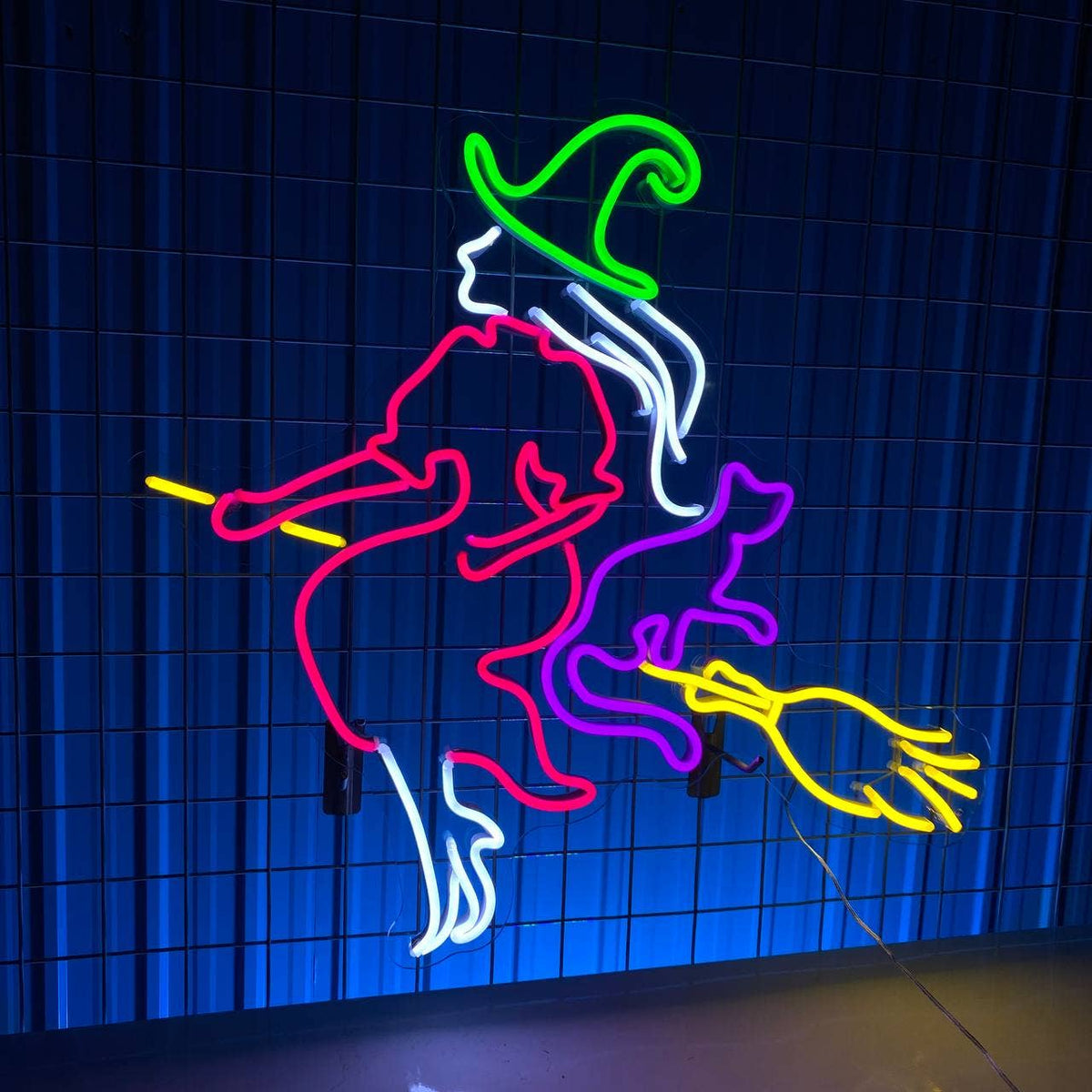 Magician Neon Sign - Elegant Halloween Decor and Illuminated Light Display
