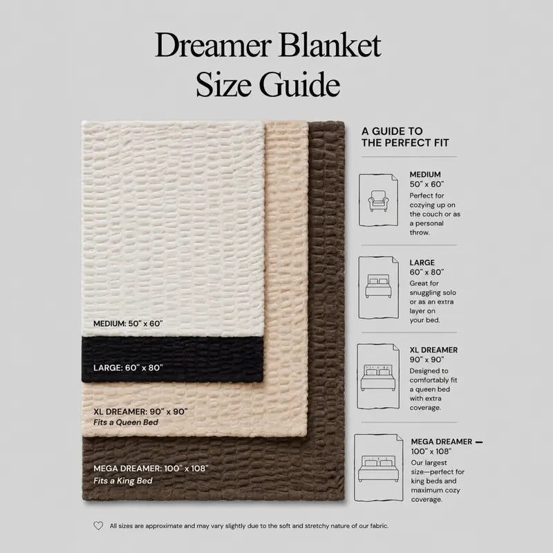 Comfrt Dreamer Blanket - Oversized Cozy Soft Warm Throw