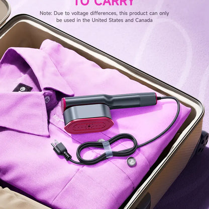 Dr. Flash Portable Handheld Garment Steamer with LED Display, Fast Heating, 7 Steam Modes, 90° Swivel Handle, One-Button Operation, Ideal for Travel and Gifting