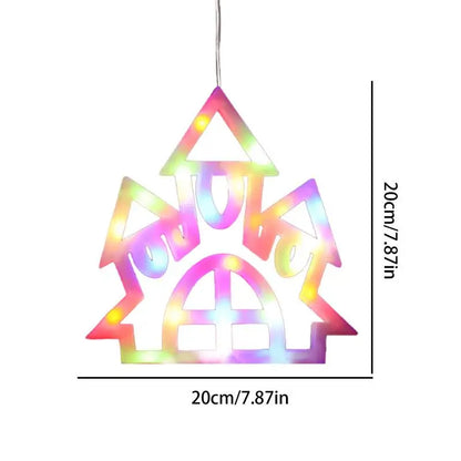 Halloween Decorative Fairy Lights - Window Silhouette Illumination for Festive Decor