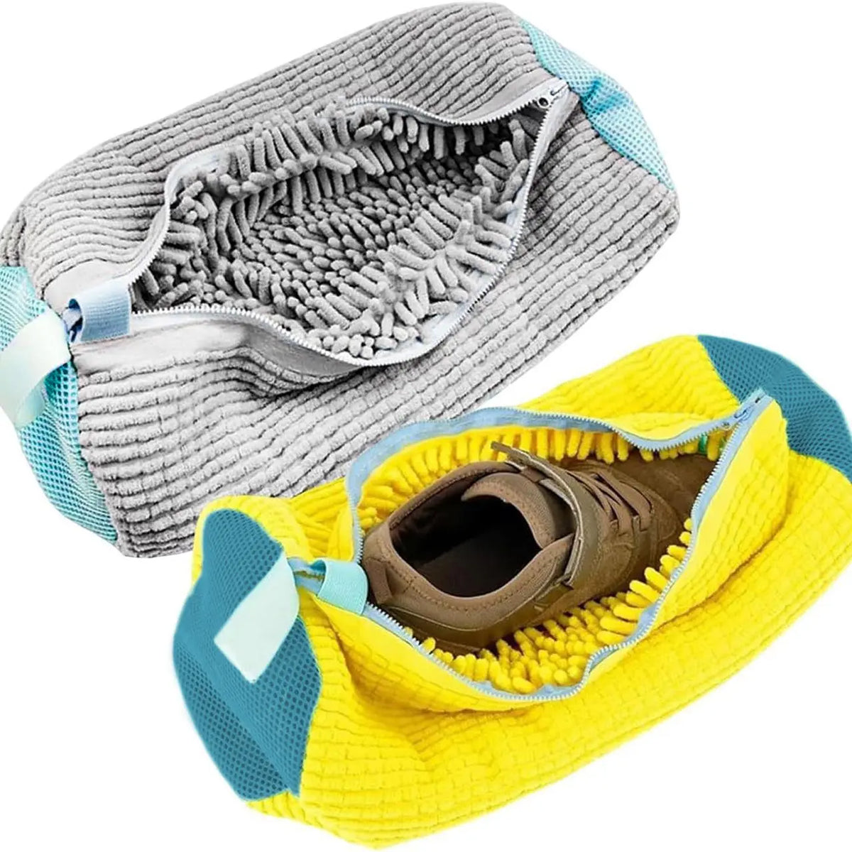 Shoe Laundry Bags for Washing Machine - Durable Polyester Zipper Bags for Sneakers, Clothes, and Socks - Anti-Deformation Compact Storage Accessories