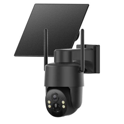 4G Solar-Powered Digital Security Camera with 4MP HD Lens, Color Night Vision, Built-In Cellular Card, Remote Monitoring, IP65 Weather Resistance, No Wi-Fi Required for Outdoor Use (Activation of 4G LTE Data Service Needed)