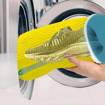 Shoe Laundry Bags for Washing Machine - Durable Polyester Zipper Bags for Sneakers, Clothes, and Socks - Anti-Deformation Compact Storage Accessories