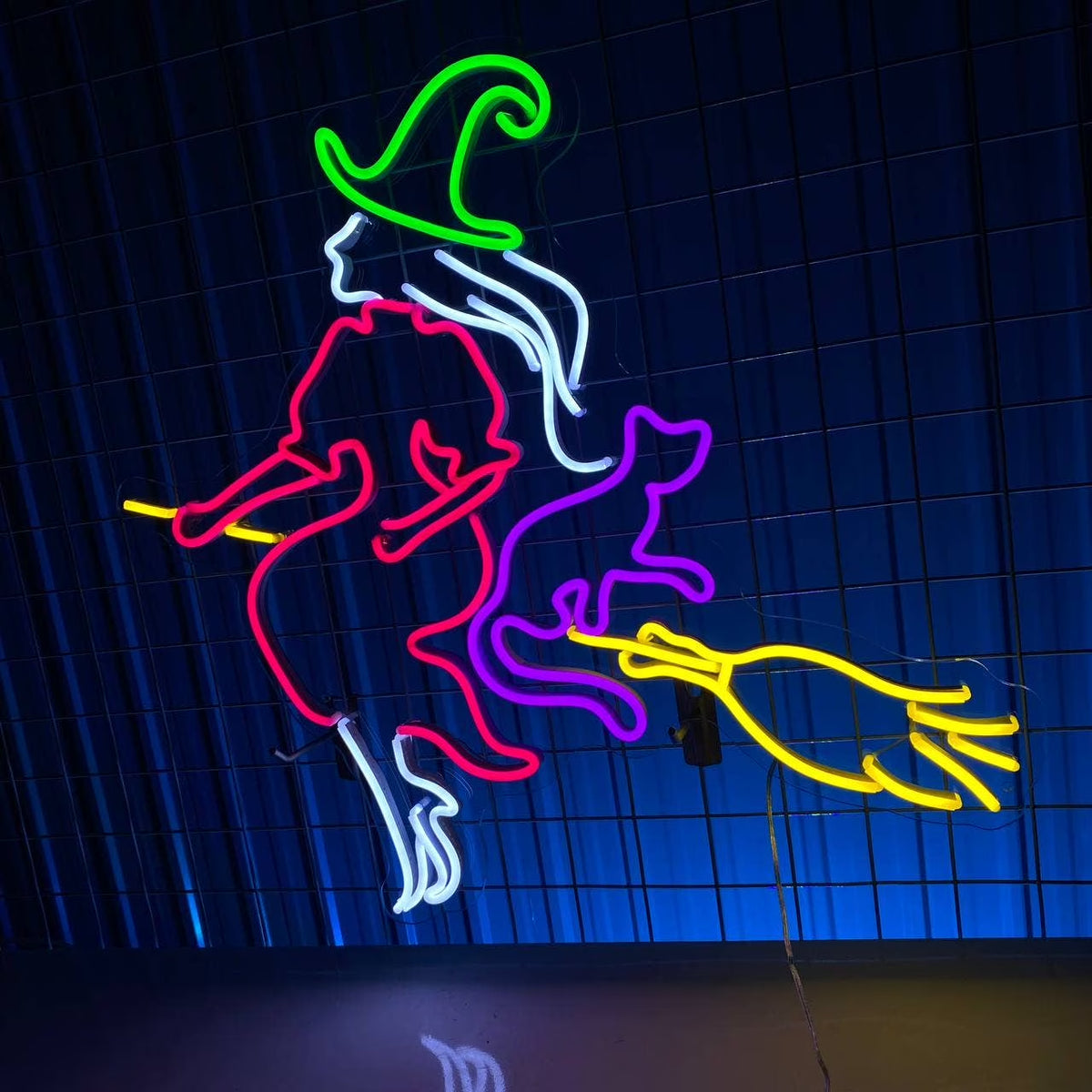 Magician Neon Sign - Elegant Halloween Decor and Illuminated Light Display