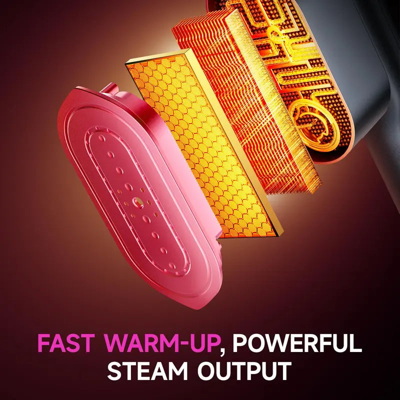 Dr. Flash Portable Handheld Garment Steamer with LED Display, Fast Heating, 7 Steam Modes, 90° Swivel Handle, One-Button Operation, Ideal for Travel and Gifting
