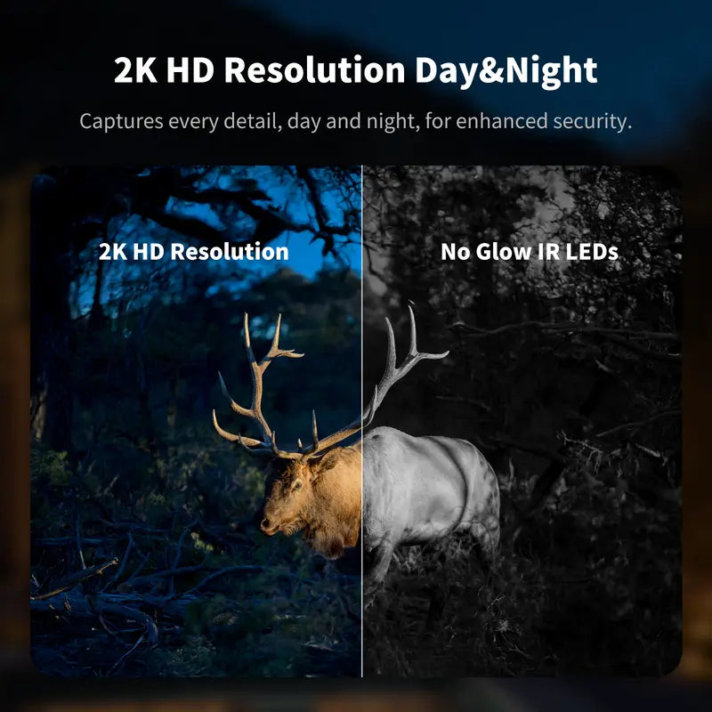 Professional Solar Outdoor Surveillance Camera with 4G LTE Connectivity, 2K Full Color Night Vision, 360° Coverage, AI Human Detection, IP65 Waterproof Rating, Unlimited Data Activation Required, Wall Mountable