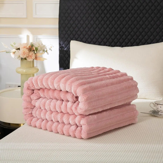 Solid Color Blanket, 1 Count Ultra-Soft Comfortable Warm Throw Blanket for Couch, Sofa, Bedroom, Dormitory, Christmas Gifts for GF, Fluffy Blanket, Casual Soft Blanket, Soft Comfy Blanket, Soft Cozy Blanket