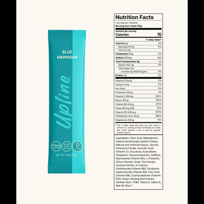 Upline Instant Loaded Tea Mix - Single Pack Multi Flavor, High Caffeine Content, Low Calorie, Low Carb, Sugar-Free, Aspartame-Free, Lightly Carbonated