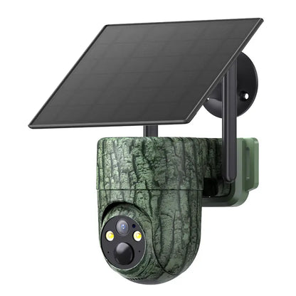 Professional Solar Outdoor Surveillance Camera with 4G LTE Connectivity, 2K Full Color Night Vision, 360° Coverage, AI Human Detection, IP65 Waterproof Rating, Unlimited Data Activation Required, Wall Mountable