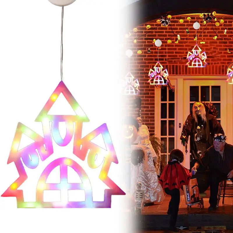 Halloween Decorative Fairy Lights - Window Silhouette Illumination for Festive Decor
