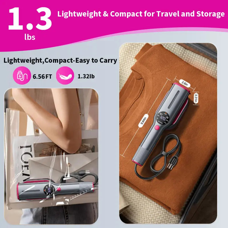 Dr. Flash Portable Handheld Garment Steamer with LED Display, Fast Heating, 7 Steam Modes, 90° Swivel Handle, One-Button Operation, Ideal for Travel and Gifting