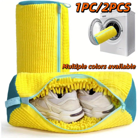 Shoe Laundry Bags for Washing Machine - Durable Polyester Zipper Bags for Sneakers, Clothes, and Socks - Anti-Deformation Compact Storage Accessories