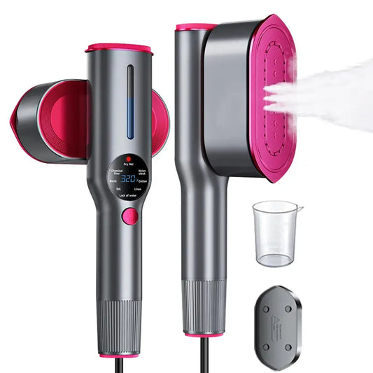 Dr. Flash Portable Handheld Garment Steamer with LED Display, Fast Heating, 7 Steam Modes, 90° Swivel Handle, One-Button Operation, Ideal for Travel and Gifting