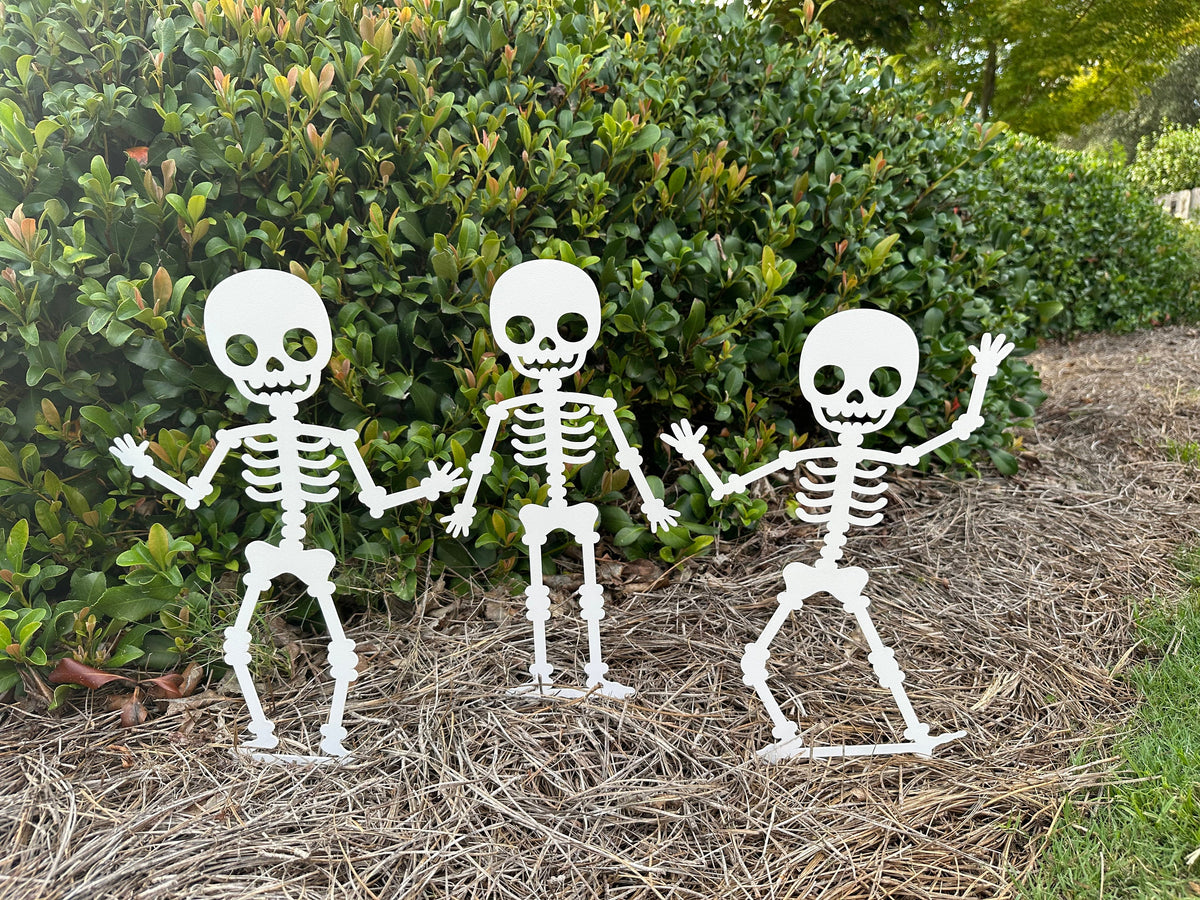 Skeleton Metal Yard Stakes for Halloween Decoration