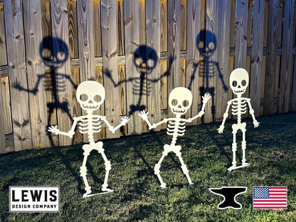 Skeleton Metal Yard Stakes for Halloween Decoration
