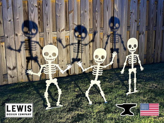 Skeleton Metal Yard Stakes for Halloween Decoration